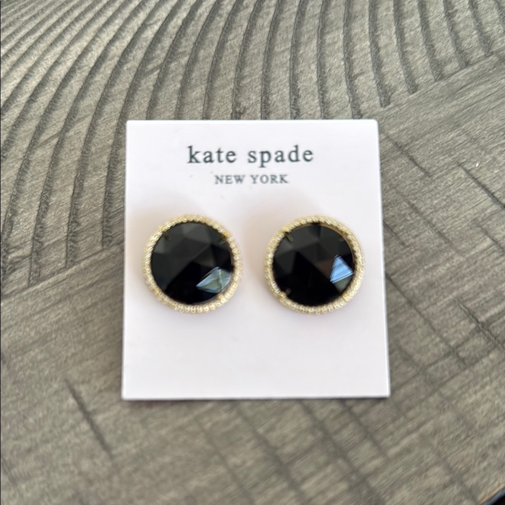 Kate Spade Black and Gold Stud Earrings